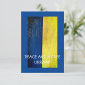 Carte De Remerciements Carte, paix et une Ukraine libre (Debout devant)