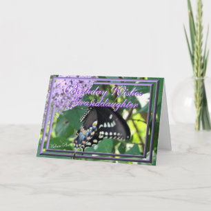 Carte De Remerciements Carte-personnaliser de Granddaugher de papillon