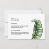 Carte De Remerciements Carton de détails de feuille de bananier Modernité (Devant)