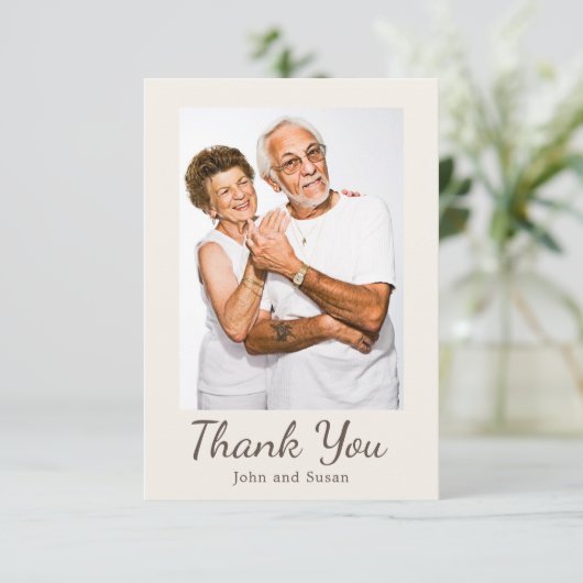 Carte De Remerciements Carton de remerciement de mariage ou d'anniversair (Debout devant)