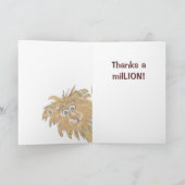 Carte De Remerciements Cartoon Lion Grey Card (Intérieur)