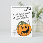 Carte De Remerciements Carve Time pour votre Halloween de référence (Debout devant)