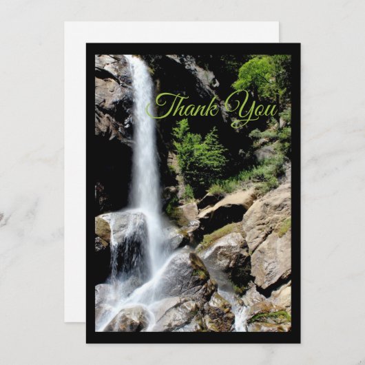 Carte De Remerciements Cascade (Devant / Derrière)