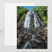 Carte De Remerciements Cascade tropicale de Kepirohi (Devant / Derrière)