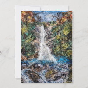 Carte De Remerciements Cascades Aiguille de laine Felting Art Imprimer Me