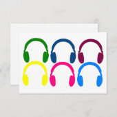 Carte De Remerciements Casques Neon Rainbow personnalisables  (Devant / Derrière)