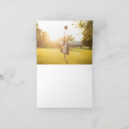 Carte De Remerciements Casquette de graduation violette et amorçage de co (Intérieur)