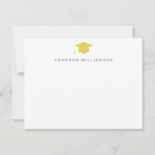Carte De Remerciements Casquette de remise des diplômes personnalisée Nom
