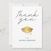 Carte De Remerciements Casquette d'or simple photo (Devant)