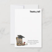 Carte De Remerciements Casquette noire et amorçage Cowboy (Devant)