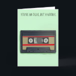Carte De Remerciements cassette de Funny retro birthday card<br><div class="desc">Here’s a perfect card for your loved one who grew up in the 70's or 80's - or anyone who enjoyed making a favorite mix tape.</div>