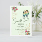 Carte De Remerciements Casual script typography wedding save the date (Debout devant)