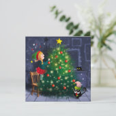 Carte De Remerciements Cat Chaos Christmas (Debout devant)