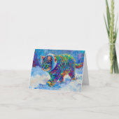 Carte De Remerciements Cat in Snow Wearing Ear Muffs (Devant)