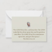 Carte de remerciements catholique religieuse (Dos)