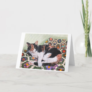 Carte De Remerciements Cats and Quilts-Zoey Thank You Card