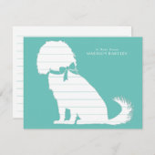 Carte De Remerciements Cavalier King Charles Spaniel Chien Chien Chien Ch (Devant / Derrière)