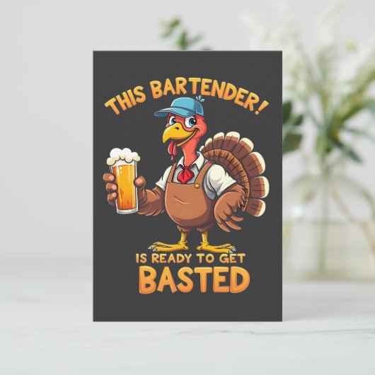Carte De Remerciements Ce barman est prêt à se faire exploser (Debout devant)