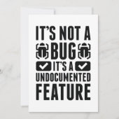 Carte De Remerciements Ce n'est pas un bug (Devant)