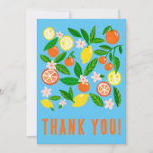 Carte De Remerciements Célébration Citrus Personnalisé Colorful Flat (Devant)