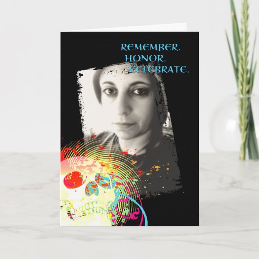 Carte De Remerciements célébration commémorative de dia de los muertos : (Devant)