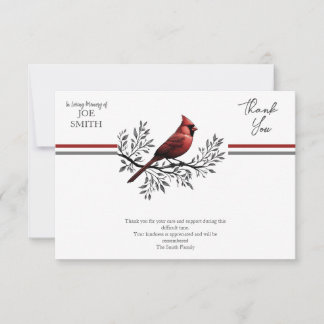 Carte De Remerciements Célébration commémorative funéraire du cardinal en