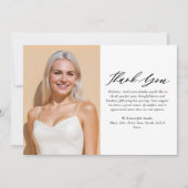 Carte De Remerciements Célébration de la vie/funérailles/commémoration de (Devant)