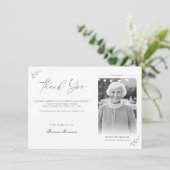 Carte De Remerciements Célébration de la vie funéraire Photo florale (Debout devant)