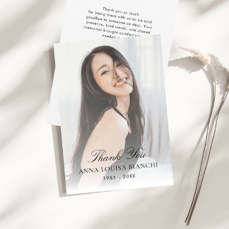 Carte De Remerciements Célébration de la vie funéraire Service commémorat