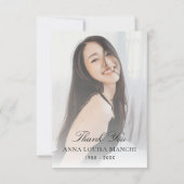 Carte De Remerciements Célébration de la vie funéraire Service commémorat (Devant)