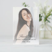 Carte De Remerciements Célébration de la vie funéraire Service commémorat (Debout devant)