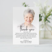 Carte De Remerciements Célébration de la vie Photo (Debout devant)