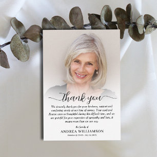 Carte De Remerciements Célébration de la vie Photo