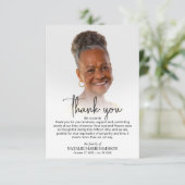 Carte De Remerciements Célébration de la vie Photo (Debout devant)