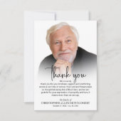 Carte De Remerciements Célébration de la vie Photo Funérailles (Devant)