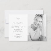 Carte De Remerciements Célébration de la vie Simple et moderne Photo mini (Devant)