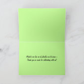 Carte De Remerciements Célébration de l'Hibiscus blanc mahalo hawaïen (Intérieur)