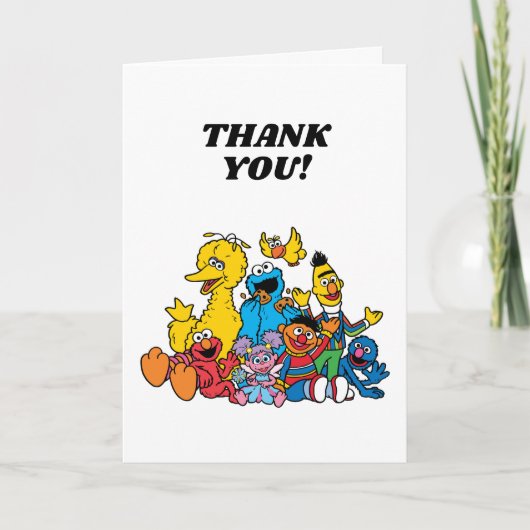 Carte De Remerciements Célébration des amis de Sesame Street (Devant)