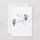 Carte De Remerciements Célébration des Inséparables rustiques du bois (Dos)