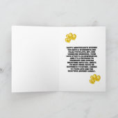 Carte De Remerciements Célébration du 5e anniversaire du Mariage Amour et (Intérieur)