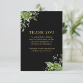 Carte De Remerciements Célébration Florale De La Vie Funéraire (Debout devant)