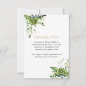 Carte De Remerciements Célébration Florale De La Vie Funéraire (Devant)