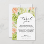 Carte De Remerciements Celebration of Life Funeral Floral (Devant)