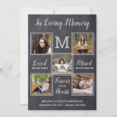 Carte De Remerciements Célébration Rustique De La Vie Photo Funérailles M (Devant)