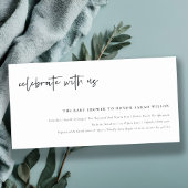 Carte De Remerciements Célébrez avec nous Calligraphie Baby shower Invita