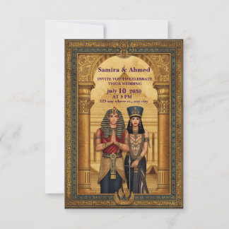 Carte De Remerciements Célébrez votre amour avec un mariage de Pharaon ég