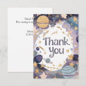 Carte De Remerciements Céleste étoilé modifiable (Devant / Derrière)