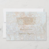 Carte De Remerciements Céleste Zodiac Lune Bleu Mariage de typographie or (Dos)