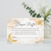 Carte De Remerciements Celestial Diaper Raffle Card | Gold Stars (Debout devant)