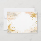 Carte De Remerciements Celestial Diaper Raffle Card | Gold Stars (Dos)